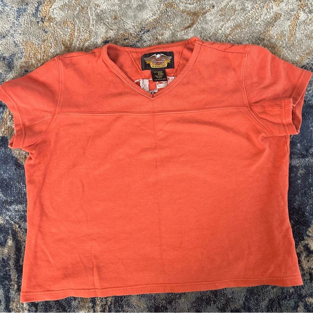 Harley-Davidson cropped shirt